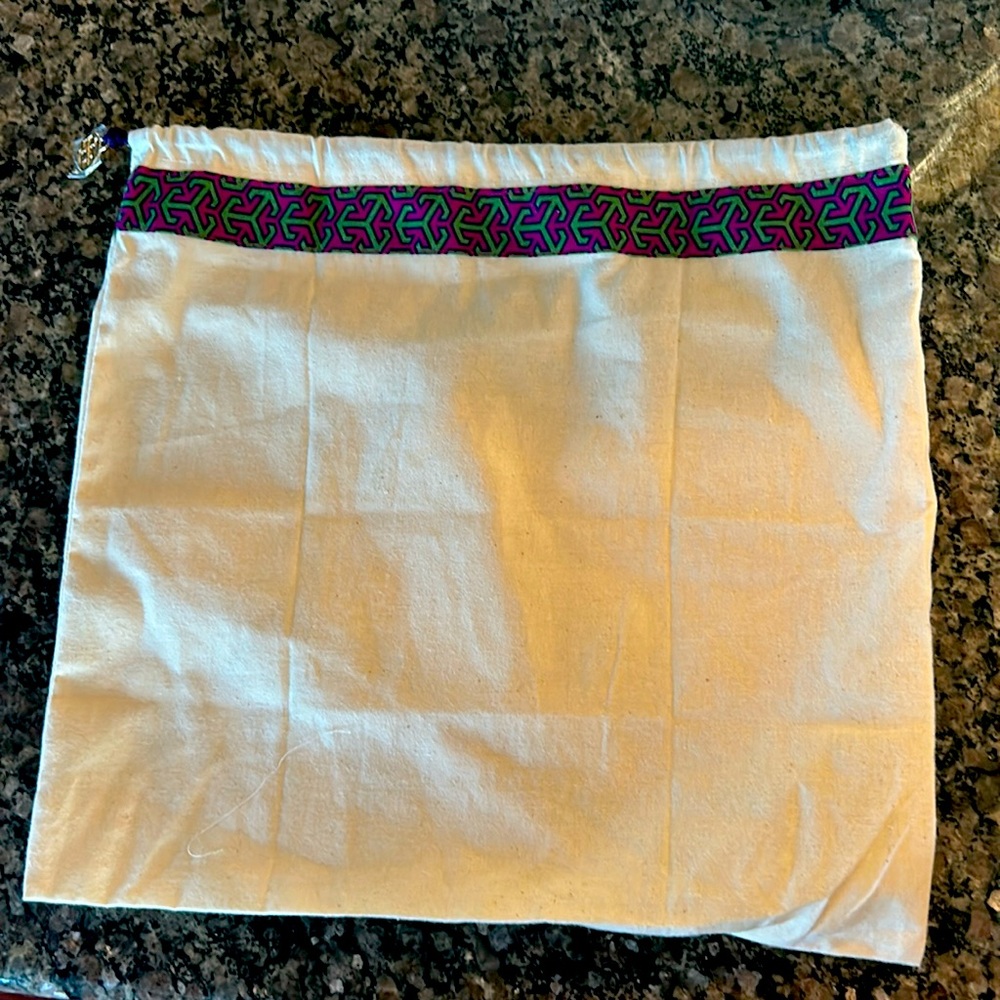 Tory Burch Drawstring Dust Bag with Charm